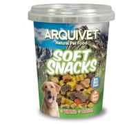 ARQUIVET Pack 12 unità - Soft Snacks - Mix ossicini i e cuoricini - 300 gr - Snack per cani a forma di cuore - Snack per cani - Alimento complementare