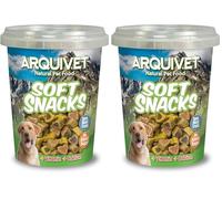 ARQUIVET Soft Snacks - Mix di cuori - 300 gr - Snack per cani a forma di cuore - Snack per cani - Alimento complementare (Confezione da 2)