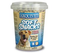 ARQUIVET Soft Snacks - Ossi duo agnello e riso - 300 g- Snack per cani a forma di osso piccoli - Snack per cani - Alimento complementare