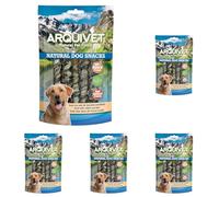 ARQUIVET Twist con baccalà arrotolato 13 cm - 100 gr - Snack 100% naturali per cani - prelibatezze per cani - Prodotto leggero - Molto ricco di sostanze nutritive (Confezione da 5)