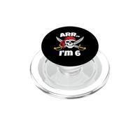 ARR I'm 6 Pirate Birthday Skull Crossed Swords Kids PopSockets PopGrip per MagSafe
