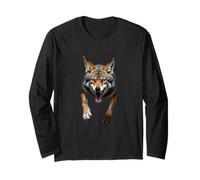 Arrabbiato Coyote Testa ruggente Animale Selvatico Deserto Arte Maglia a Manica