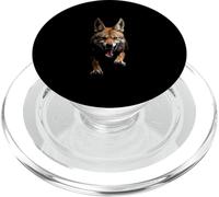Arrabbiato Sciacallo Testa Ruggente Animale Selvatico Deserto PopSockets PopGrip per MagSafe