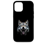 Arrabbiato Testa di Lupo Ruggente Selvaggio Animale For Custodia per iPhone 12/12 Pro