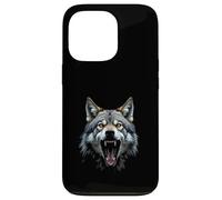 Arrabbiato Testa di Lupo Ruggente Selvaggio Animale For Custodia per iPhone 13 Pro