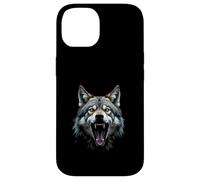 Arrabbiato Testa di Lupo Ruggente Selvaggio Animale For Custodia per iPhone 14