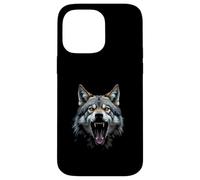Arrabbiato Testa di Lupo Ruggente Selvaggio Animale For Custodia per iPhone 14 Pro Max