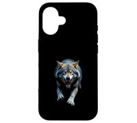 Arrabbiato Testa di Lupo Ruggente Selvaggio Animale For Custodia per iPhone 16
