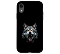 Arrabbiato Testa di Lupo Ruggente Selvaggio Animale For Custodia per iPhone XR
