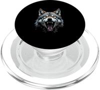 Arrabbiato Testa di Lupo Ruggente Selvaggio Animale For PopSockets PopGrip per MagSafe