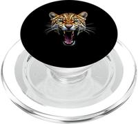 Arrabbiato Testa Leopardo Ruggente Animale Selvatico Arte PopSockets PopGrip per MagSafe