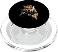 Arrabbiato Testa Leopardo Ruggente Animale Selvatico Arte PopSockets PopGrip per MagSafe