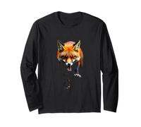 Arrabbiato Volpe Testa Ruggente Animale Selvaggio Foresta Maglia a Manica