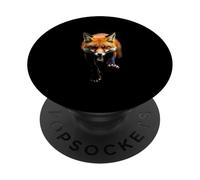 Arrabbiato Volpe Testa Ruggente Animale Selvaggio Foresta PopSockets PopGrip Adesivo