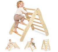 Arrampicata Montessori in Legno Naturale, Gioco di Arrampicata per Bambini da Interno, Design Pieghevole salvaspazio, Apprendimento Ispirato al Metodo Montessori,dai 6 Mesi in su