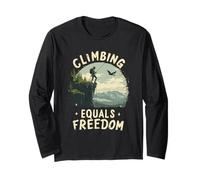 Arrampicata Mountain Peak Rock Climbing Summit Obiettivi Maglia a Manica