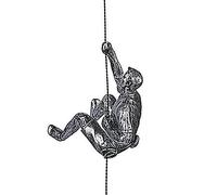 Arrampicata per abbattimento di Ornamenti appesi Figure di Figurine a Muro per Abseiling della Scultura di Scultura in Resina Arte e Bungee Metallica Che Salta Il Filo di Sospensione di Uomo Legato