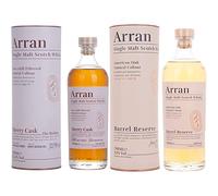 Arran Single Malt Bodega Sherry Cask 70cl & Single Malt American Oak BARREL RESERVE 43% Vol. 0,7l in Giftbox