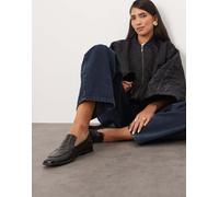 ARRANGE - Alba - Mocassini neri minimal in pelle premium-Nero 37