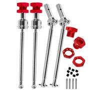 ARRCat Dadi esagonali per albero motore e ruota per ARRMA 1/8 Typhon 6s Blx/1/7 Infraction 6s Blx Limitless, ARRCat #45 in acciaio, 4 pezzi, albero motore CVD anteriore e posteriore, argento con dadi