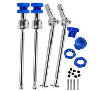 ARRCat Dadi esagonali per albero motore e ruota per ARRMA 1/8 Typhon 6s Blx/1/7 Infraction 6s Blx Limitless, ARRCat #45 in acciaio, 4 pezzi, albero motore CVD anteriore e posteriore, argento con dadi