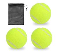 arrderly 3 palline da tennis per bambini, da tennis, per allenamento, tennis, per lezioni di tennis, scuole, principianti, con borsa a rete per un facile trasporto
