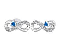 Arrebol Orecchini Infinito Donna Argento Sterling 925 Cuore Zirconia Simbolo Infinity Amore con Scatola di Gioielli Regalo
