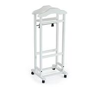 Arredamenti Italia AR_IT- 2003 MIXER Appendiabiti doppia gruccia, in faggio massiccio, Color Bianco - 46 x 105 x 37 cm