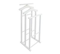 Arredamenti Italia Indossatore per camera da letto MAXI, Legno - Triplo supporto - Finitura Bianco Ar-It il cuore del legno