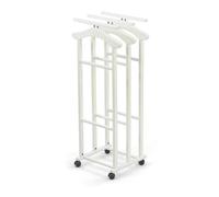 Arredamenti Italia Indossatore per camera da letto TRIELLO, Legno - 3 appendini e 3 portapantaloni - Finitura Bianco Ar-It il cuore del legno