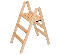 Arredamenti Italia Sgabello Dorotea, Legno - 3 gradini - Chiudibile - Finitura Ciliegio