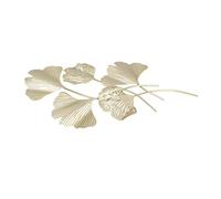 Arredamento a Parete in Metallo 3D, Scultura Foglia Ginkgo Simulata, Arte della Parete Moderna per Soggiorni Contemporanei, Uffici, Spazi Commerciali