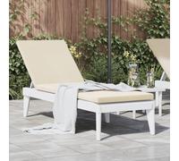 Arredamento Articolo casa Lettino prendisole con cuscino bianco 186x60x29 cm PP
