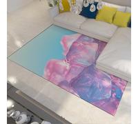 Arredamento Creativo Moderno Soggiorno Tappeto Cubetto Ghiaccio Modello Tappetino Morbido Sottile Tappeto Antiscivolo Tappeti Rettangolari A Pile Basso per Camera Letto Dormitorio 90x180cm