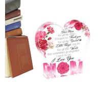 Arredamento da Tavolo da Festa della Mamma, segni di tavola Decorativa, Sign Accento per la Festa del Cuore Acrilico, Eleganti Decorazioni da Tavolo per Moglie, Mamma, Nonna, Donne