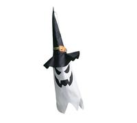 Arredamento Della Luce Spettrale | Lampada Luminosa Del Festival Di Halloween | Cappello Da Stregone A LED Sospeso Con Design Fantasma | Lanterna Esterna A Batteria Per Cortile, Portico, Feste, Masche