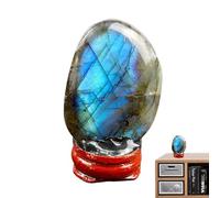 Arredamento in labradorite naturale, pietra di palma labradorite | Pietra di palma naturale che guarisce la pietra di preoccupazione della labradorite - Pietra di yoga lucidata con base da donna e a