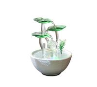 Arredamento per la casa Fontana d'acqua in ceramica for soggiorno moderno, palla Feng Shui ciclica, regalo di arredamento for ufficio(Green)