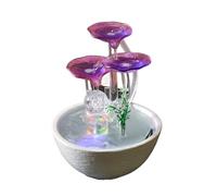 Arredamento per la casa Fontana d'acqua in ceramica for soggiorno moderno, palla Feng Shui ciclica, regalo di arredamento for ufficio(Purple)