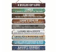 Arredamento Per La Casa In Stile Retrò, Regole Di Stile Di Vita, Insegne In Legno, Targhe Decorative Creative Per Porte