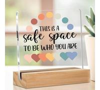 Arredamento per Ufficio Terapia e Aula, Segno Acrilico Decorativo per la Mindfulness Educativa con Supporto, Forniture per Angolo di Calma, Decorazione per Ufficio Psicologo a Casa e Camera da Letto