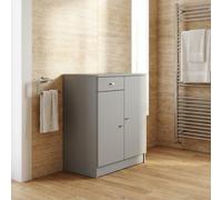 Arredare No Problem Mobiletto Bagno 2 Ante 1 Cassetto 77x34x80 Legno Bianco Home
