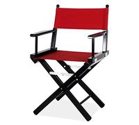 ArredaSì Sedia da regista nera con tessuto rosso - Regista P in legno