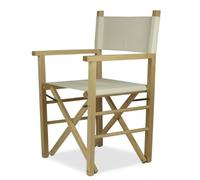 ArredaSì Sedia da regista pieghevole legno naturale e cotone ecru - Regista P-MC