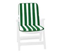 ARREDIAMOINSIEME-nelweb Cuscino Copri Sedia Esterno Universale Morbido A Righe Pieghevole Tessuto Cotone Per Piscina Mare Giardino mod.CAPRI FASCIATO VERDE
