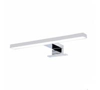 Arreditaly Applique LED 45 cm Da 7 Watt in ABS Cromato Luce Fredda 6000K IP44 Installazione su Bordo Specchio Illuminazione Uniforme Anti Riflesso Per Bagno Moderno e Zona Lavabo (Led da 45 Cm)