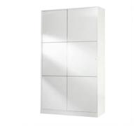 Arreditaly Armadio Guardaroba Con Ante Scorrevoli Salvaspazio 5 Ripiani E Asta Appendiabiti Ideale Per Camera Corridoio Cameretta Ripostiglio Disimpegno 120 x 50 x 200 Cm (Bianco)