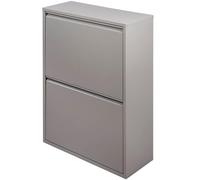 Arreditaly Pattumiera Raccolta Differenziata In Metallo Con 4 Cestini Estraibili E 2 Ante A Ribalta Bidone Cestino Salvaspazio Per Cucina Balcone Lavanderia Moderna 60 x 25 x 92.5 Cm Grigio