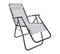 Arreditaly Sedia Sdraio A Gravità Zero Da Giardino Poggiatesta Regolabile Sedia Pieghevole Oscillante Ergonomica Traspirante Zero Gravity Da Esterno Piscina Mare Portata Massima 120 Kg (Bianco)