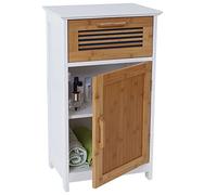 Arredo bagno armadietto comodino HWC-A85 legno bambu e MDF mobile basso